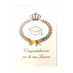 Biglietto d'auguri con cristalli - Laurea