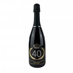 Spumante personalizzato per Compleanno 40 anni - Bottiglia con cristalli 0,75L