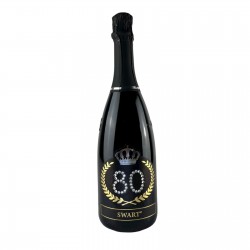 Bottiglia personalizzata per Compleanno 80 anni Etichetta Crystal 0,75L