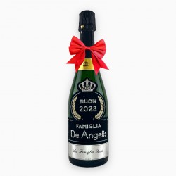 Bottiglia di Spumante personalizzata Capodanno Buon 2023