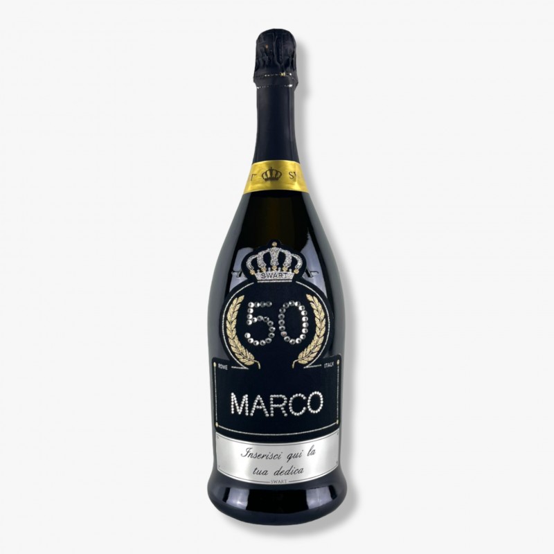 Bottiglia Magnum 1,5L con etichetta personalizzabile con cristalli