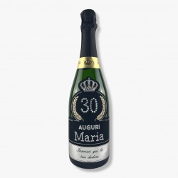 Bottiglia Imperiale Personalizzabile per Compleanno con Età e nome + Auguri con dedica 0,75 L