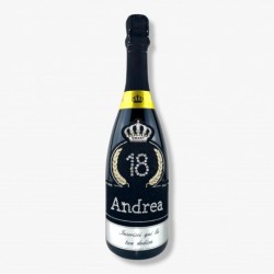 Bottiglia personalizzata in Swarovski con dedica 