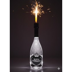 Bottiglia LUMINOSA personalizzata Buon Compleanno 0,75L